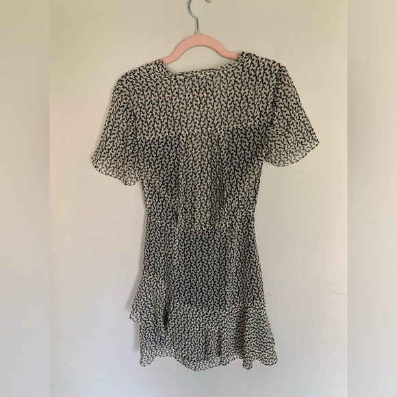 Reiss NWT | Paris Chiffon Ruffle Mini Dress 2 - Picture 8 of 12